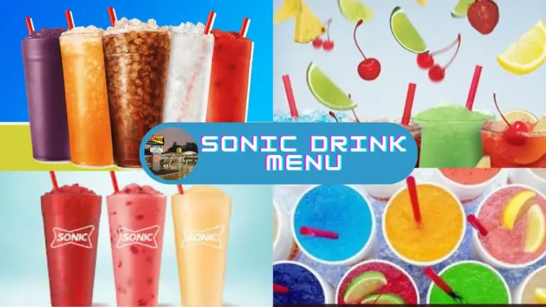 Sonic Drinks Menu with Prices